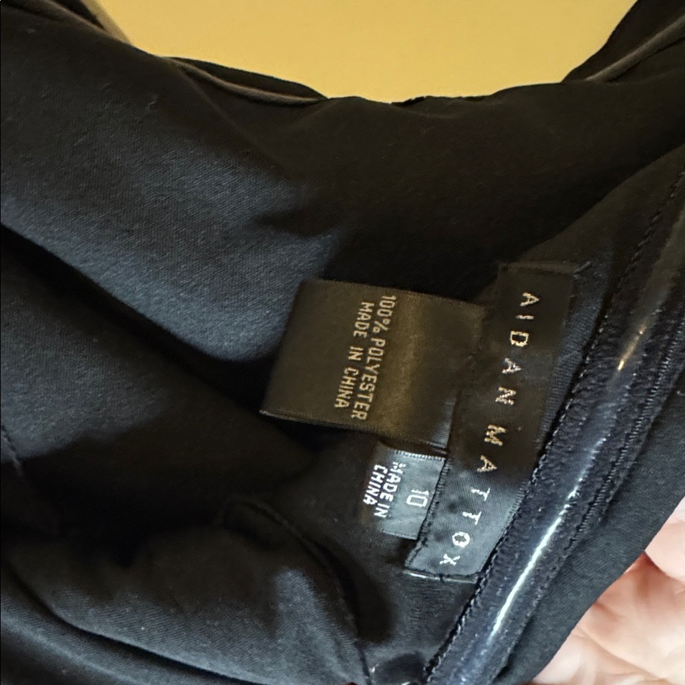 Aidan Mattox Solid Black Sequin Mini Strapless Dr… - image 5